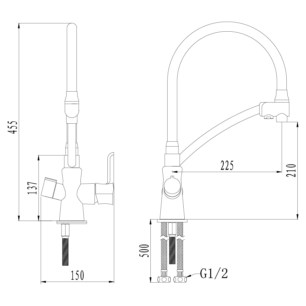 LM3070C-White Смеситель Comfort для кухни с подключением к фильтру с питьевой водой LEMARK COMFORT - Вид №1