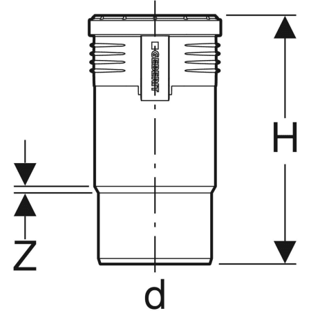390.518.14.1 Компенсаторная муфта Geberit Silent-PP Geberit  - Вид №2