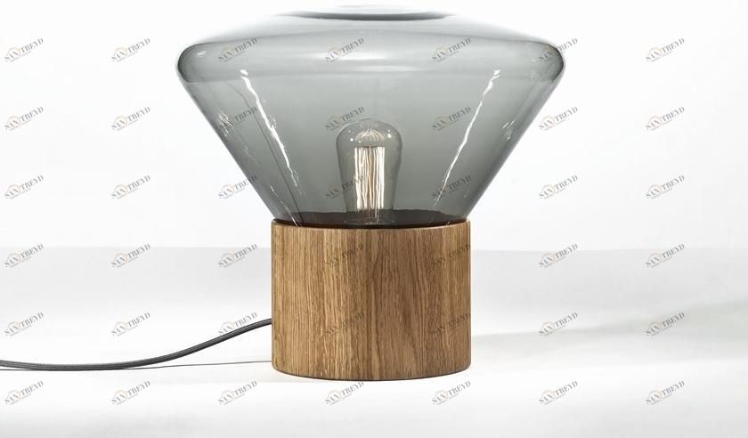 BROKIS Настольная светодиодная лампа из дерева и стекла Muffins sun-id-1463499