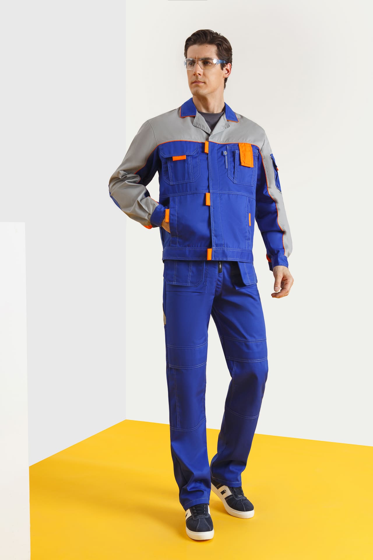 65260 Костюм "Профессионал-2" василек-светло-серый  Летняя спецодежда  размер 64-66/194-200  - Вид №8