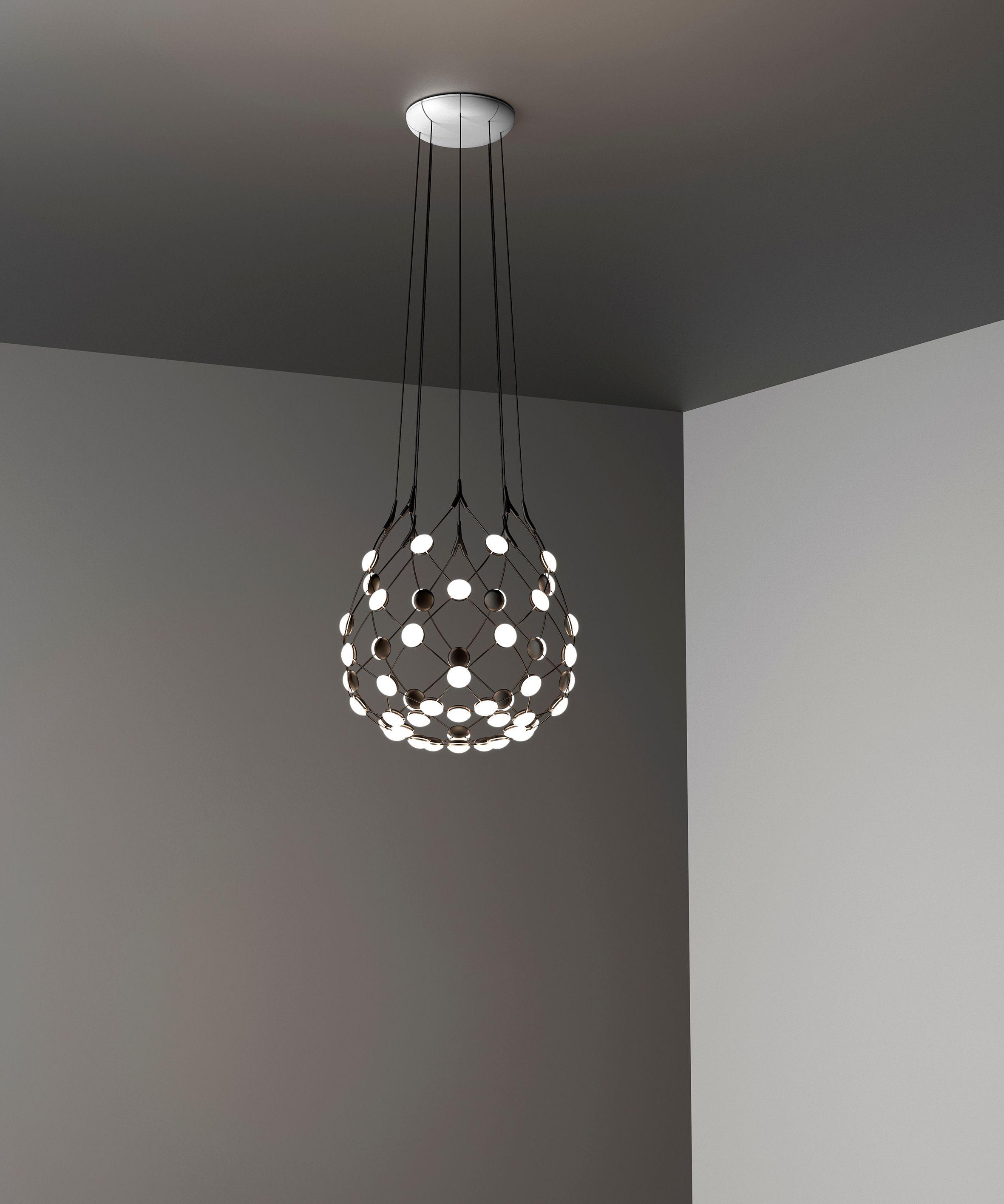 Светодиодный подвесной светильник из поликарбоната и стали LUCEPLAN сетка ARCH-00133003 - Вид №4