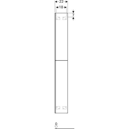 500.638.JL.2 Высокий шкафчик Geberit Acanto с двумя выдвижными ящиками Geberit  - Вид №3