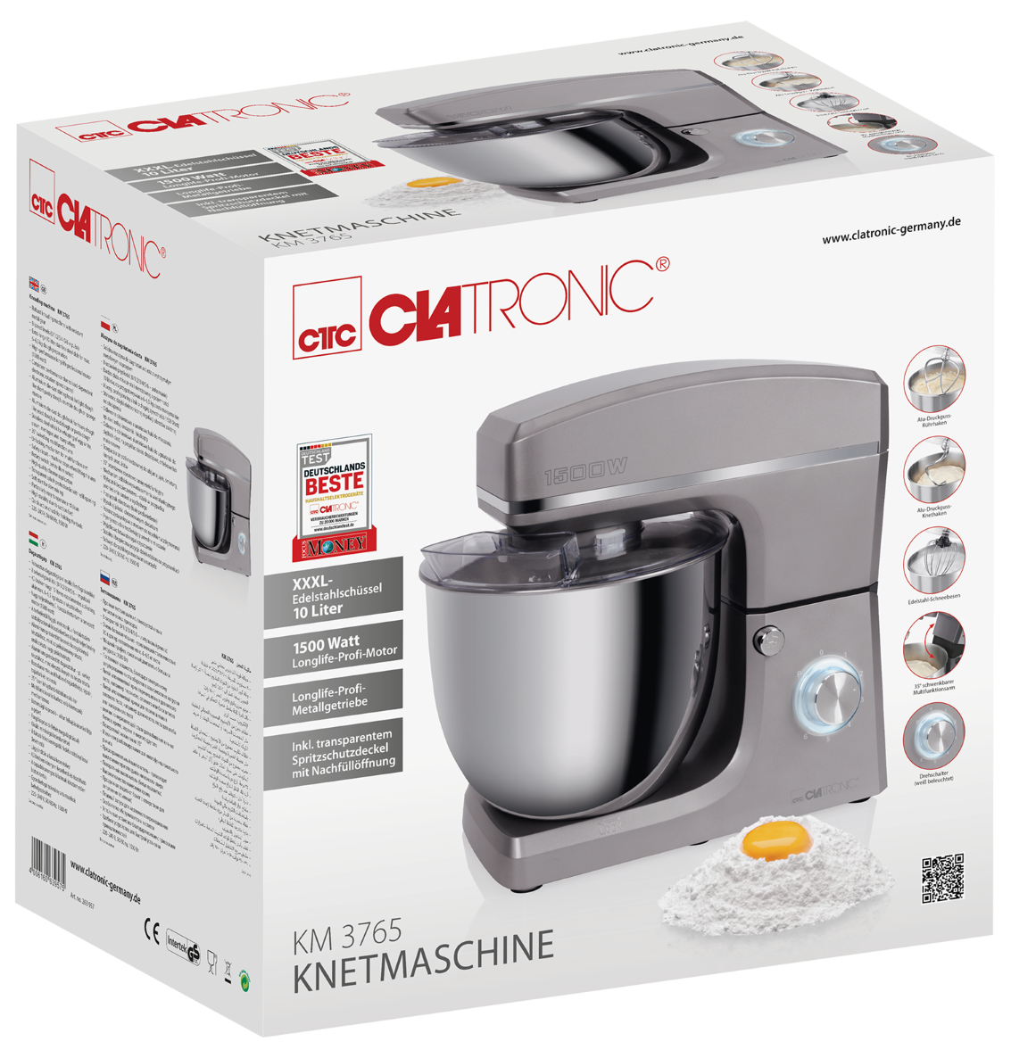 5363031 Миксер Clatronic KM 3765 серый STDN-0107420 - Вид №1