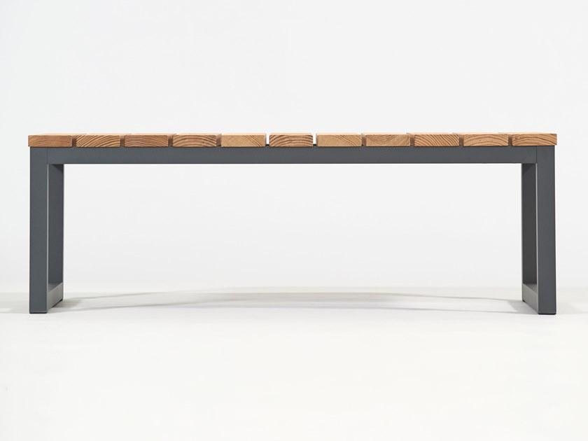 Sachi Низкий прямоугольный журнальный столик из алюминия и дерева Spikes sun-id-1502116 - Вид №1