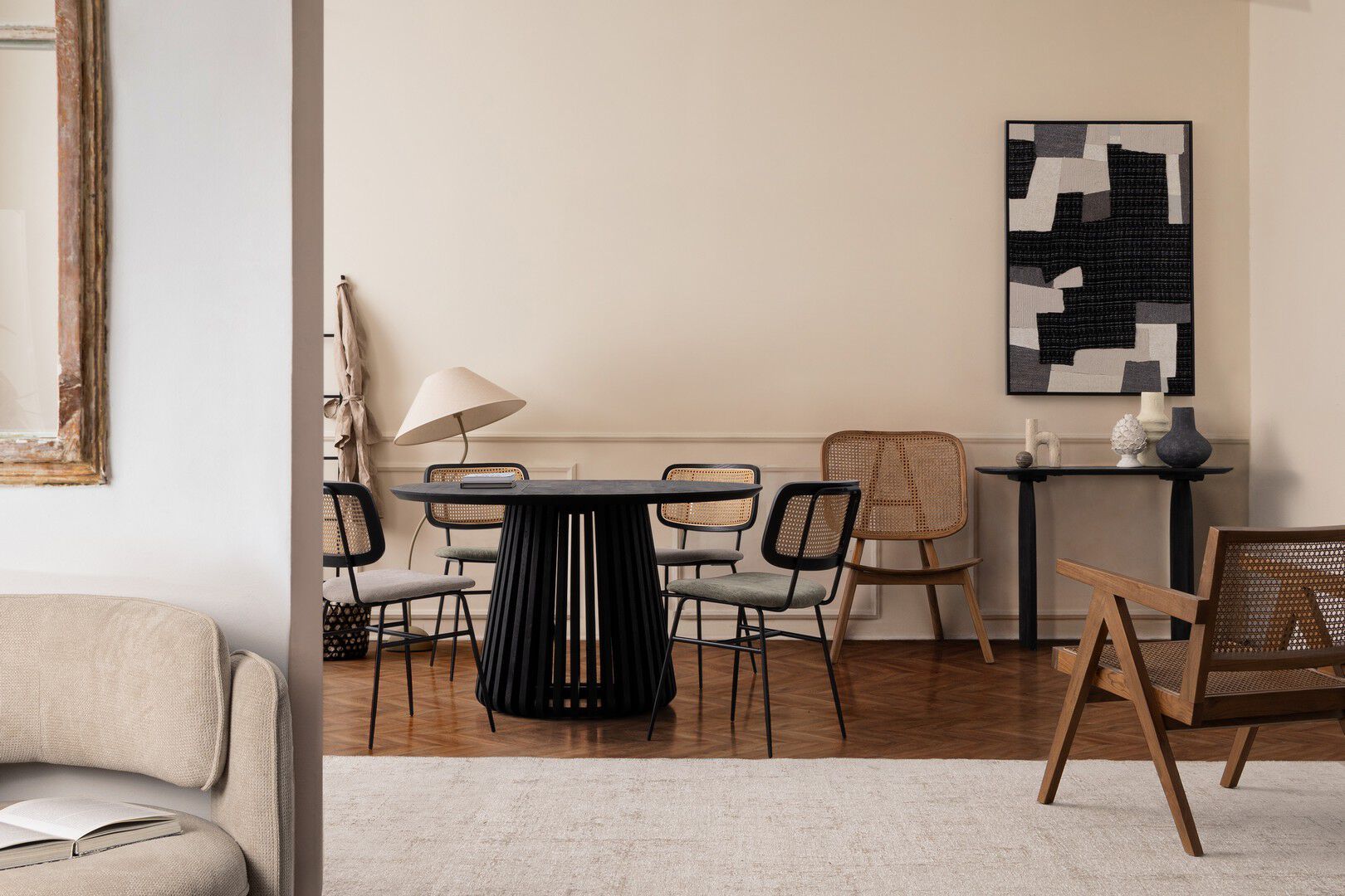 Венское кресло из тика и соломы с подлокотниками BIZZOTTO GALIA ARCH-00080717 - Вид №1