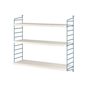 Книжный шкаф из стали с порошковым покрытием и твердой сосны