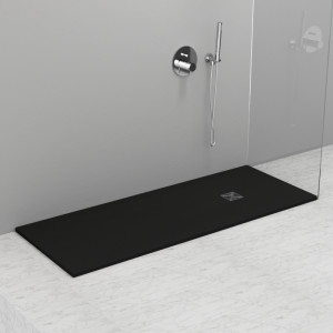 703854 Душевой поддон из минерального литья АНТРАЦИТ в комплекте с сифоном, Kerasan DOCCIA Италия