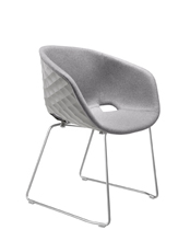 Uni-Ka 595M Кресло со стальным каркасом салазок. Обивка из полипропилена. Et al. Uni-ka