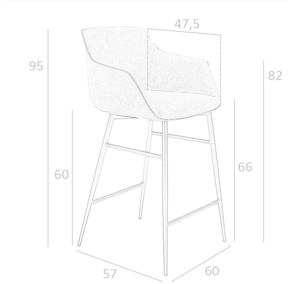Angel Cerdá Табурет из ткани с подлокотниками New chair 4089 a116tab Angel Cerda - Вид №7