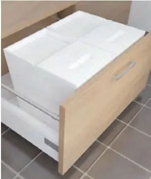 Система сортировки мусора ALBIO 45 2x16 L, белый пластик Alveus 211959 - Вид №1