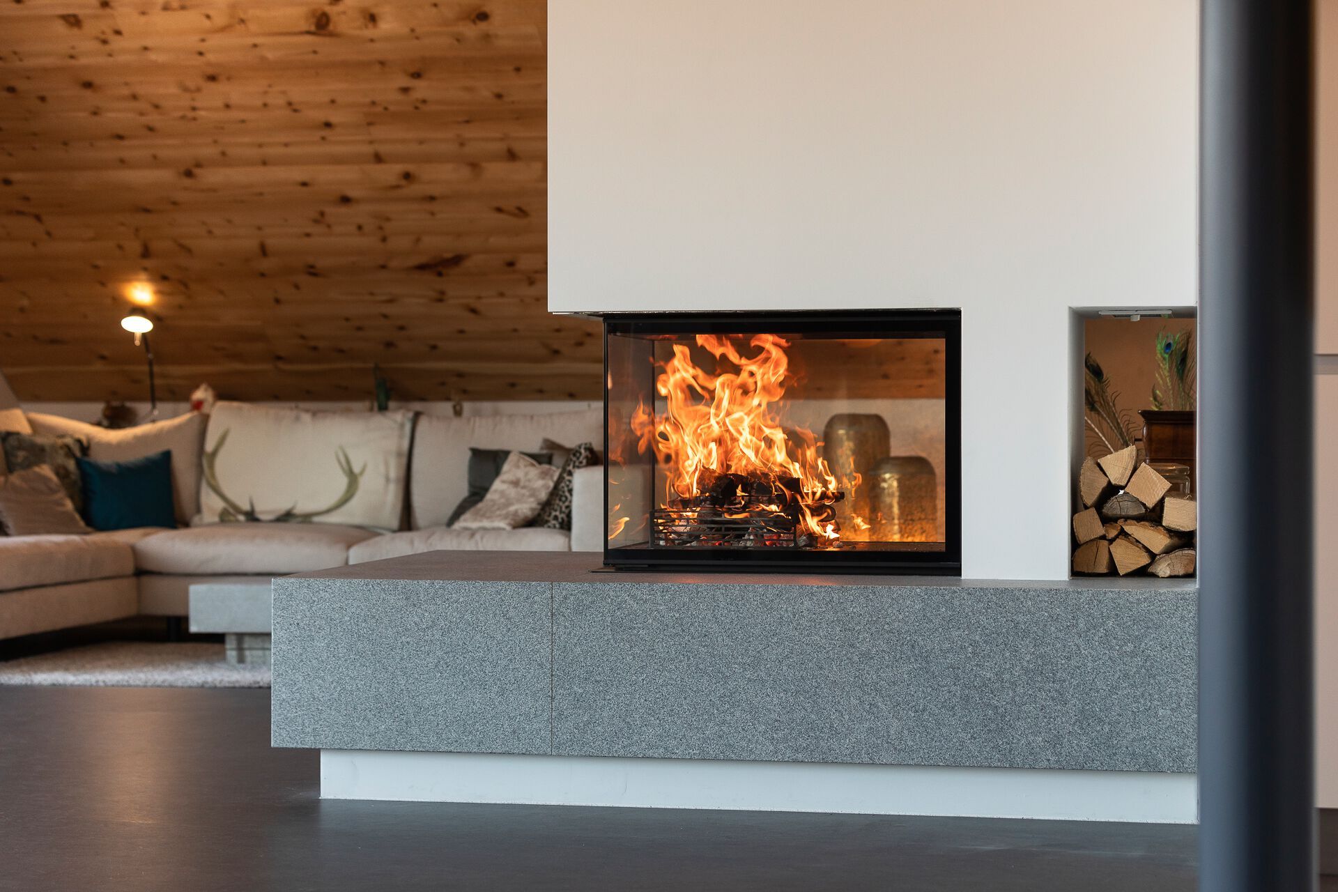 Стальной тройной фасад дровяной камин RÜEGG RIII ARCH-00003964 - Вид №7