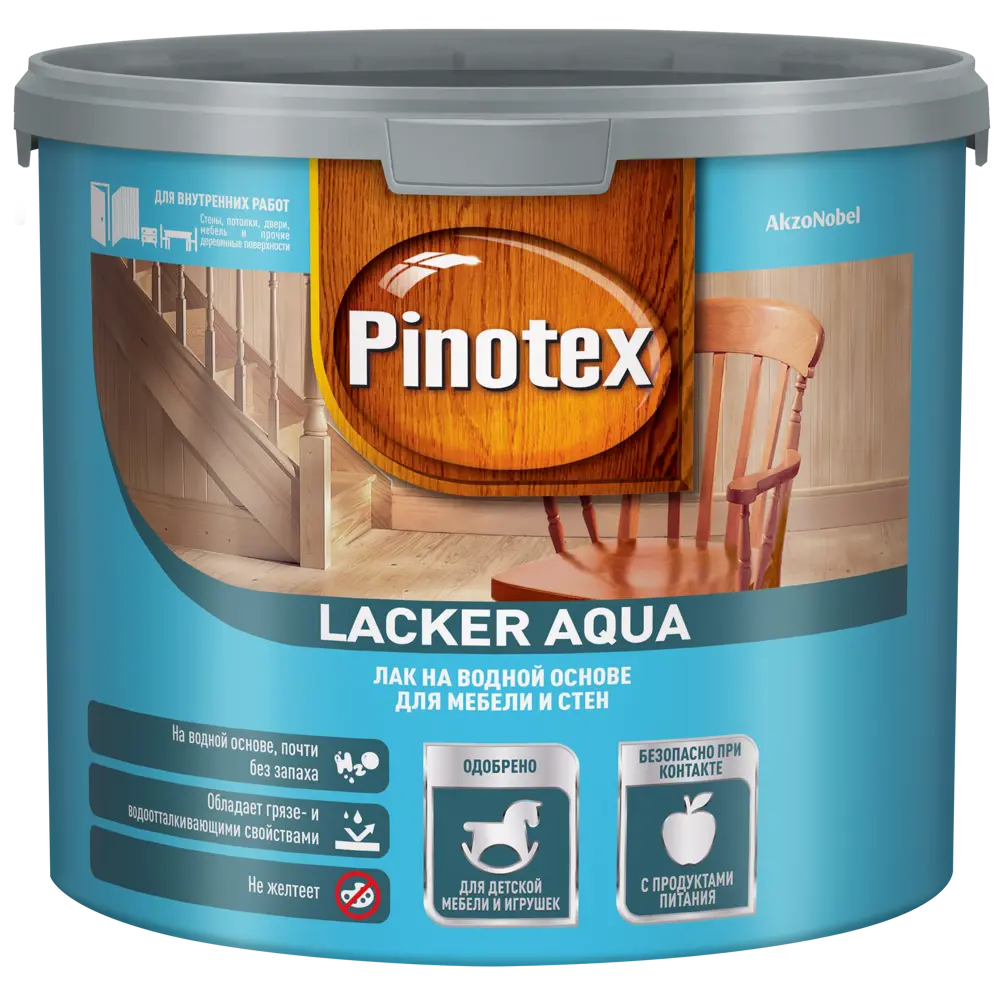 PINOTEX Аква-лак для бань и саун, влагостойкий бесцветный 2.7 л 86543729 STLM-0069865 - Вид №1