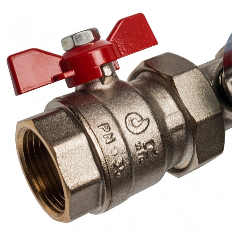 Распределительный коллектор из латуни STOUT 1" х 3/4" х 7 выходов без расходомеров SMB0468000007 - Вид №1