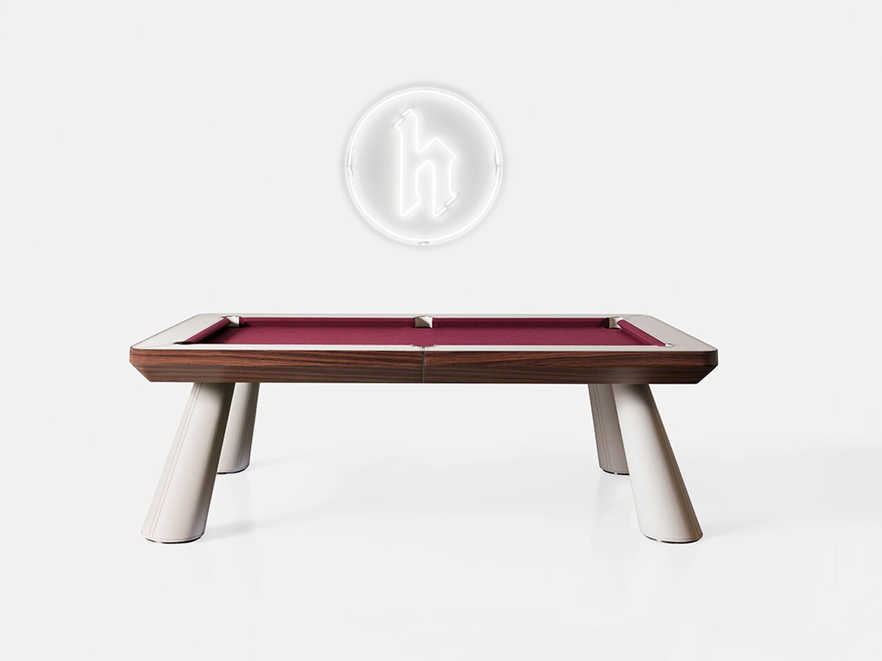 Прямоугольный бильярдный стол из кожи и розового дерева Hermelin biliardi новинка 2024 ARCH-00130746 - Вид №1