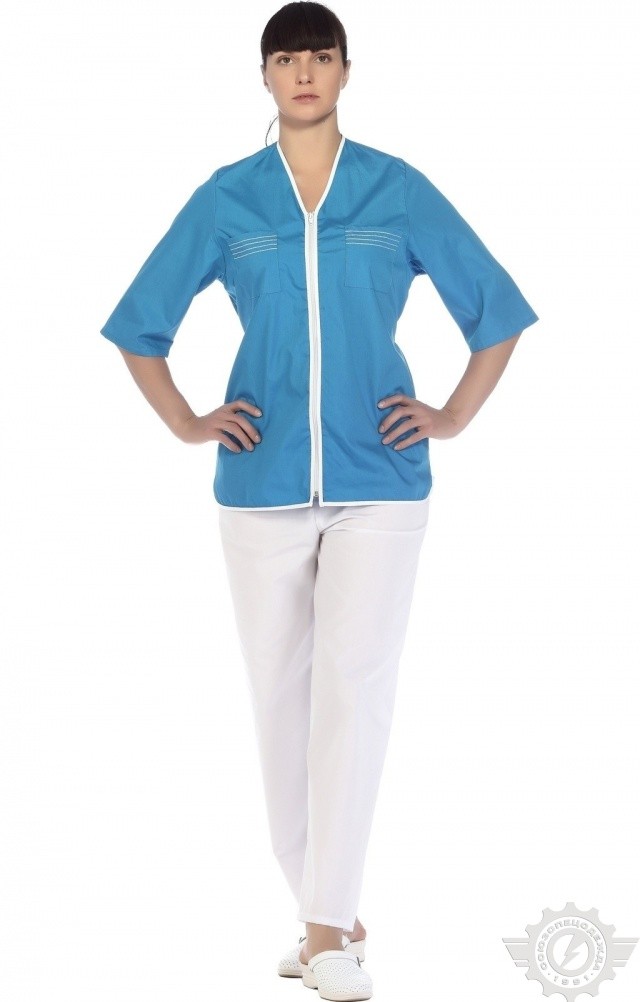 66180 Куртка "Сервис" темно-голубая  Медицинская одежда  размер 48/158-164 Спецодежда  - Вид №9