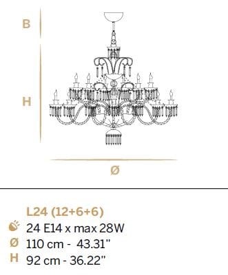 Хрустальная люстра Euroluce Lampadari Imperial ARCH-00108557 - Вид №2