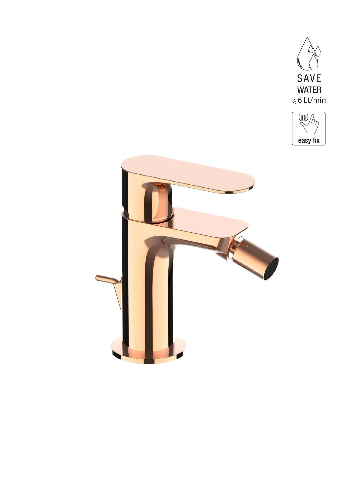 Однорычажный смеситель для биде с ограничителем расхода Rubinetterie Frattini Lea ARCH-00120499 - Вид №19