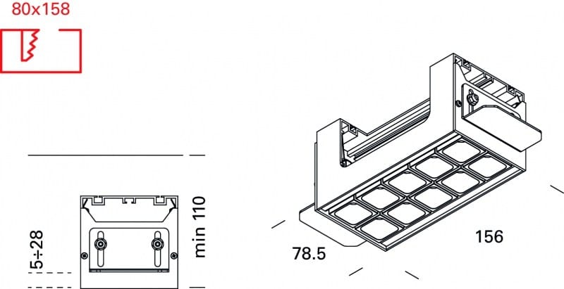 Несколько светодиодных утопленных прожекторов Lucifero's LEVA ARCH-00045805 - Вид №2