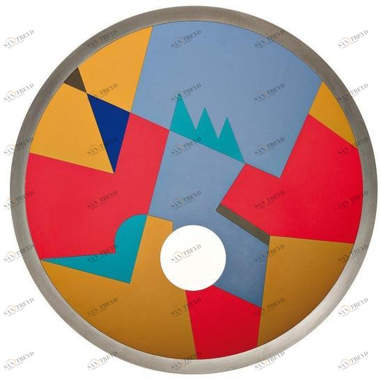 Officine Tamborrino Круглый металлический коврик с геометрическими мотивами O design sun-id-1395787