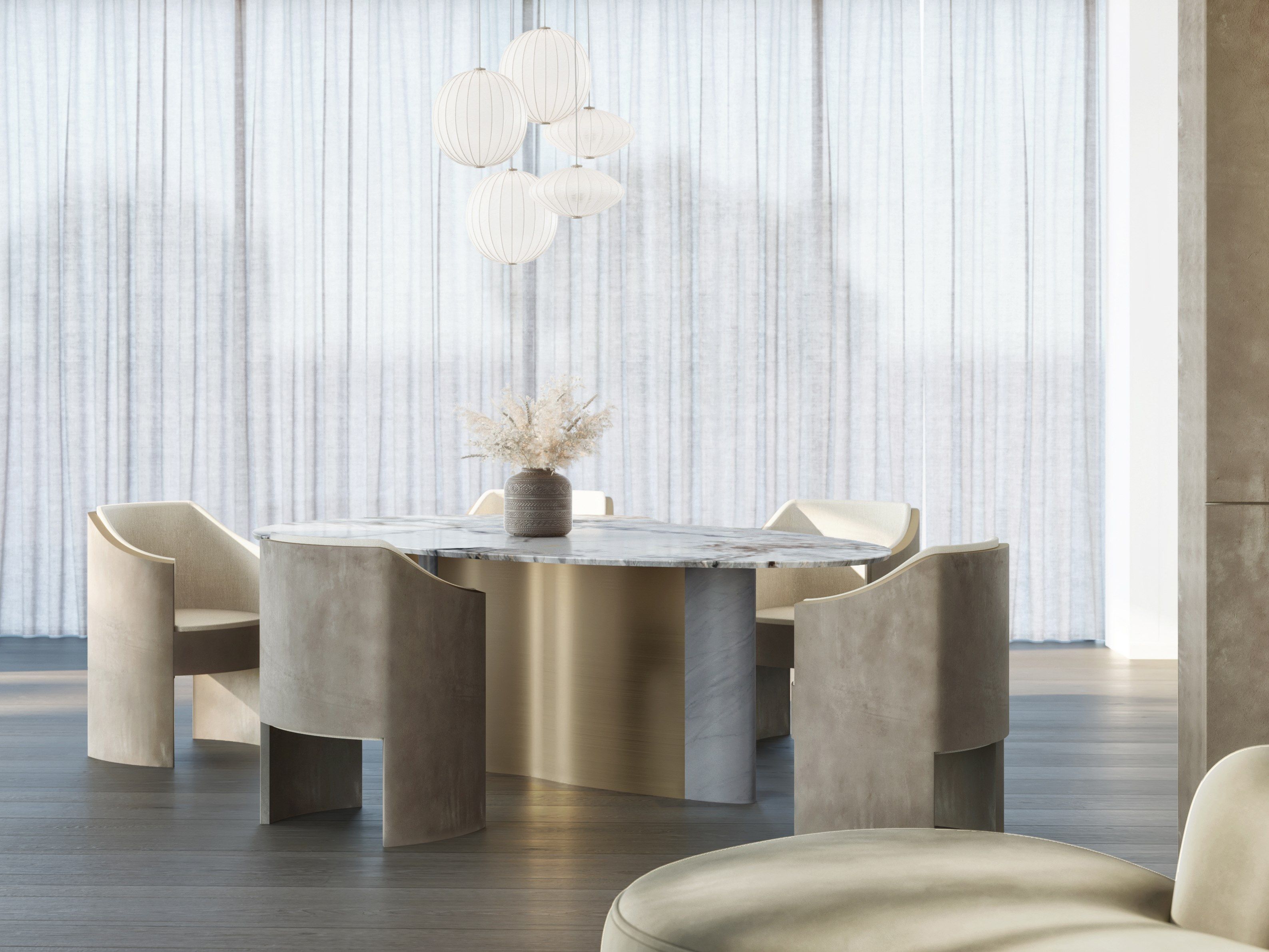 Обеденный стол из натурального камня Davani Vitality ARCH-00063633 - Вид №4