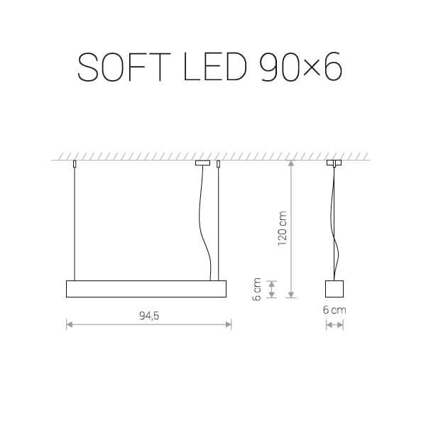 Подвесной светильник светодиодный черный Soft от Nowodvorski 9546 NOWODVORSKI ДИЗАЙНЕРСКИЕ, SOFT LED 00-3889867 Черный  - Вид №1