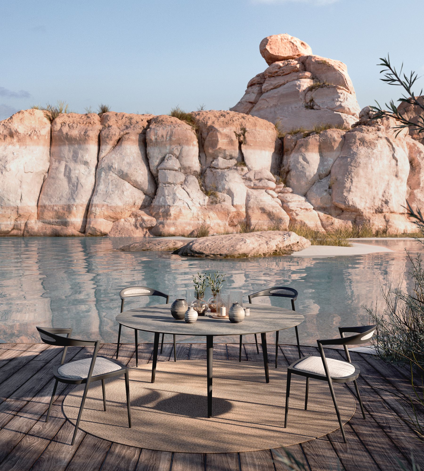 Алюминиевый садовый стул со встроенной подушкой Royal Botania Styletto ARCH-00135237 - Вид №7