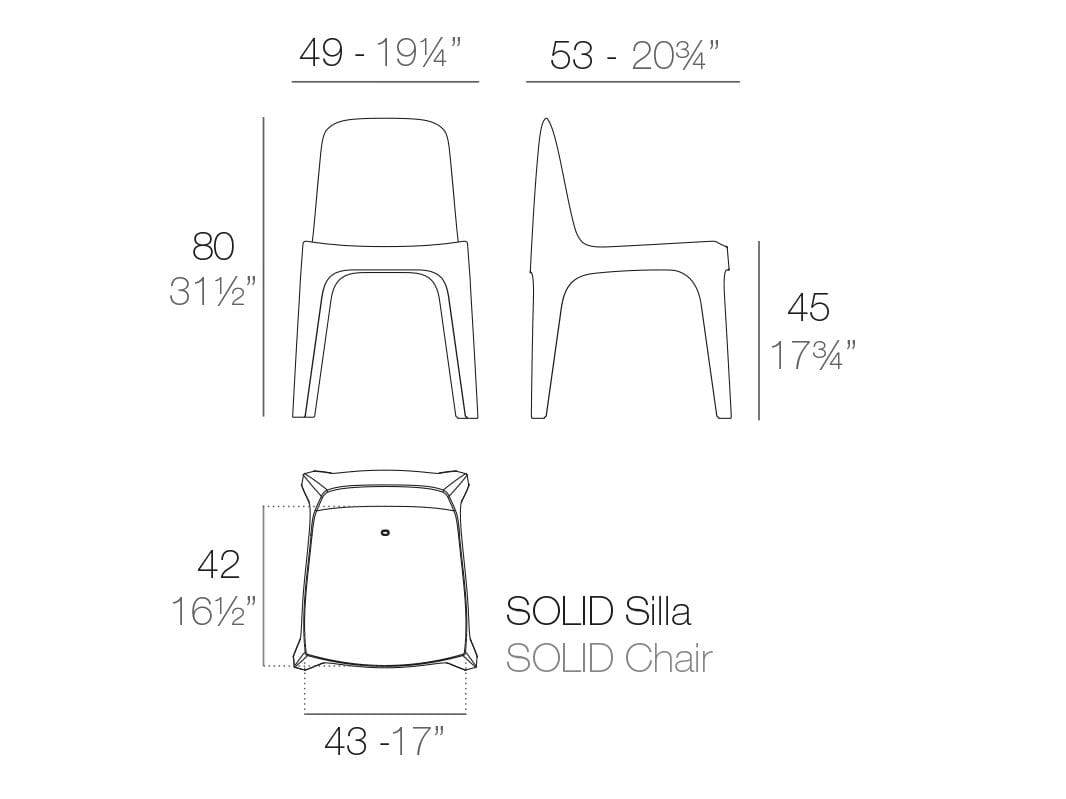 Полипропиленовый садовый стул Vondom ARCH-00020357 - Вид №1