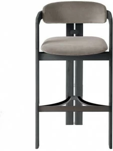 Gallotti&Radice Высокий табурет из массива дерева со спинкой