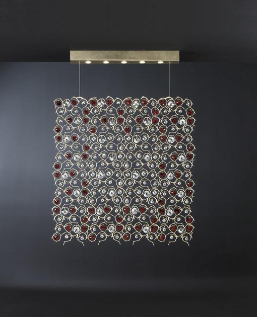 Serip Галогенный подвесной светильник из бронзы с кристаллами Diamond Ct3295/5 - Вид №1