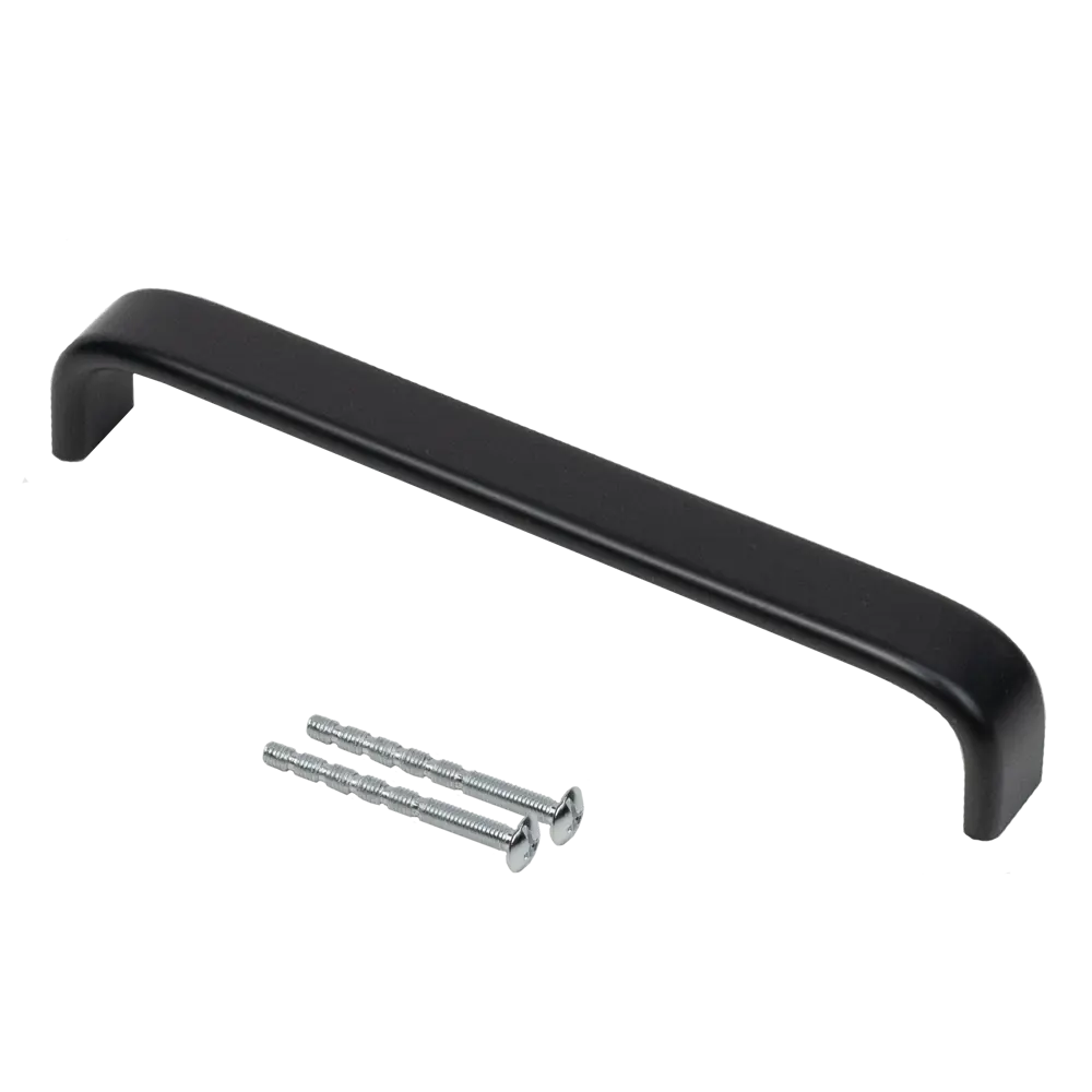 Мебельная ручка-скоба UA340-96 черная 96 мм AKS STLM-2129414 - Вид №3