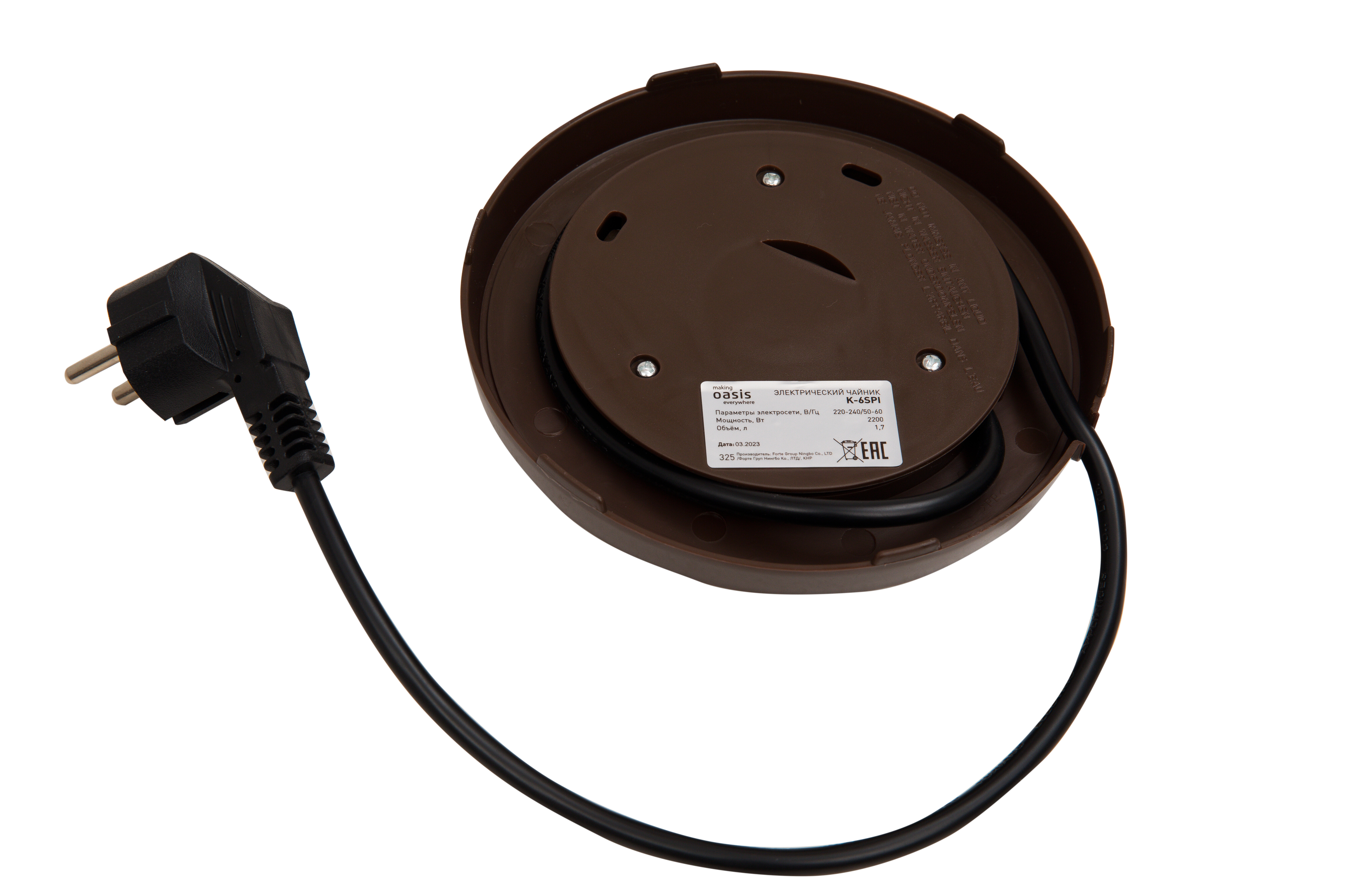 9135268 Электрочайник Oasis K-6SPI бежевый STDN-0087162 - Вид №6