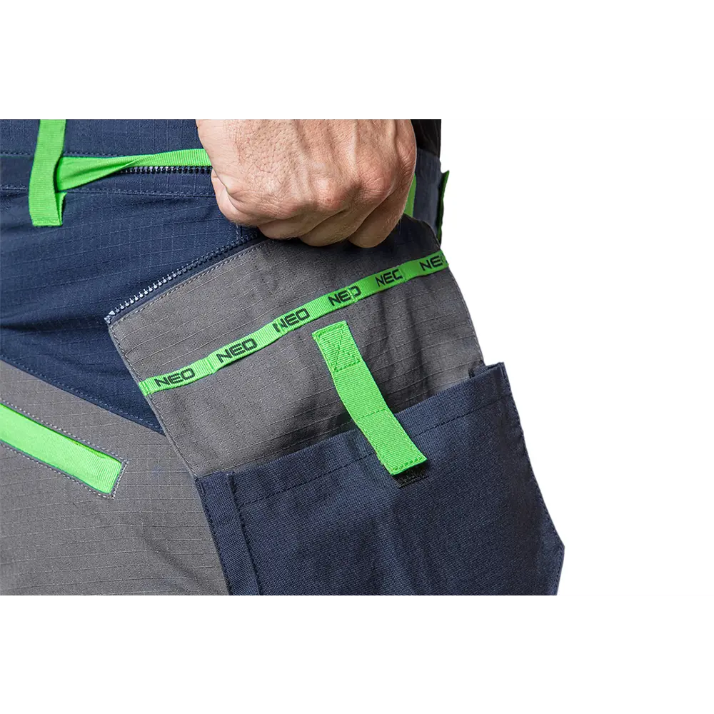 Брюки рабочие Neo Tools Premium серые/темно-синие/зеленые хлопок размер L рост 181-184 STLM-2051259 - Вид №2