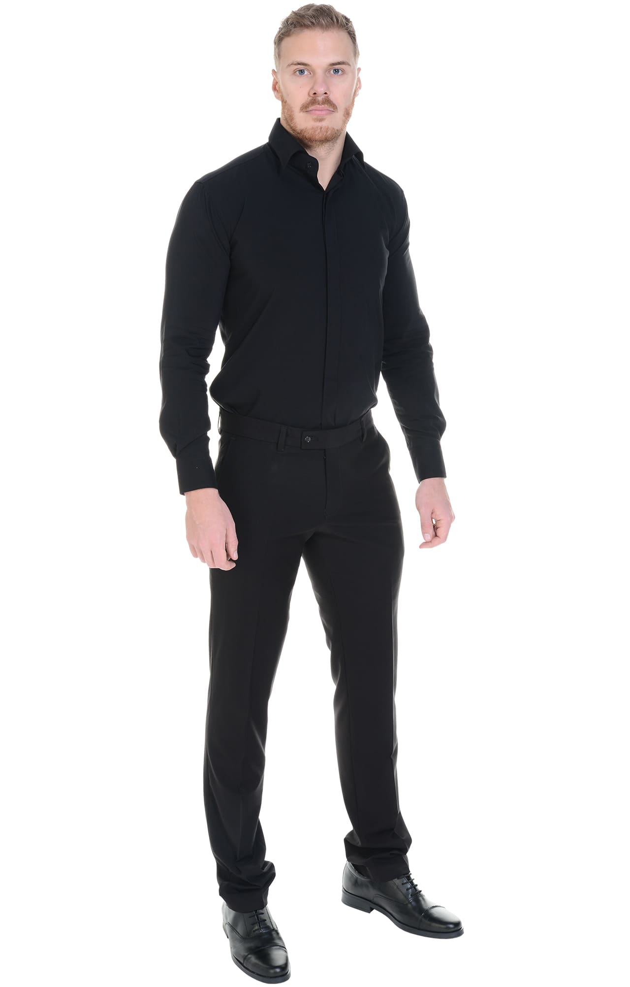 62471 Рубашка мужская  black El-Risto  Корпоративная одежда  размер 38/170-176  - Вид №5