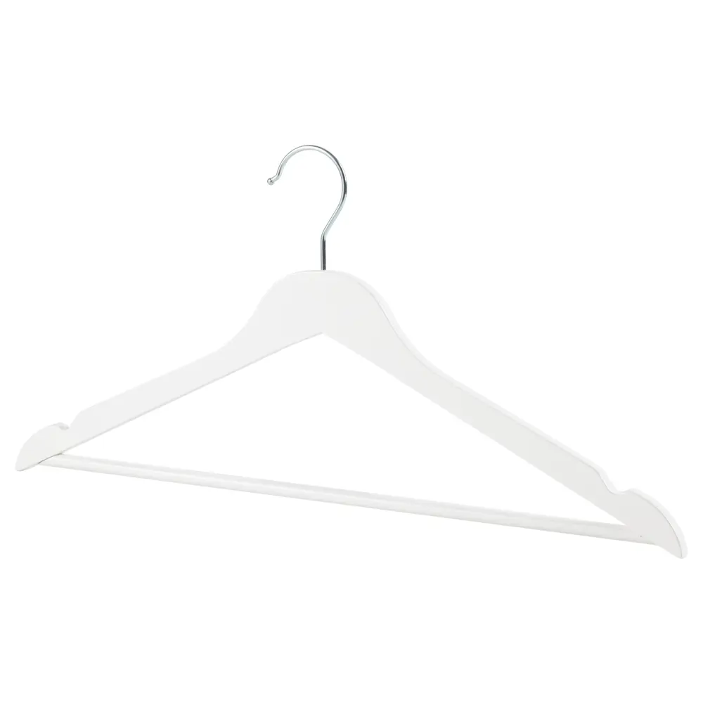 Деревянные плечики Konsensa белые с перекладиной для бережного хранения одежды 89396133 STLM-1574680 - Вид №1