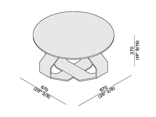 Круглый мраморный журнальный столик LUCE DI CARRARA Filo ARCH-00014630 - Вид №1