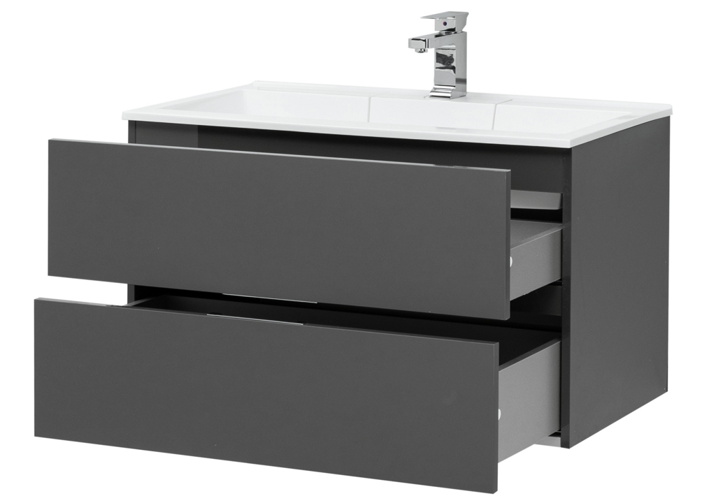Мебель для ванной Aquanet Алвита 90 серый антрацит 00241388 - Вид №5