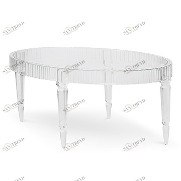 Коктейльные столы 63014-920-001 Fluted Oval Cocktail Table Ambella 