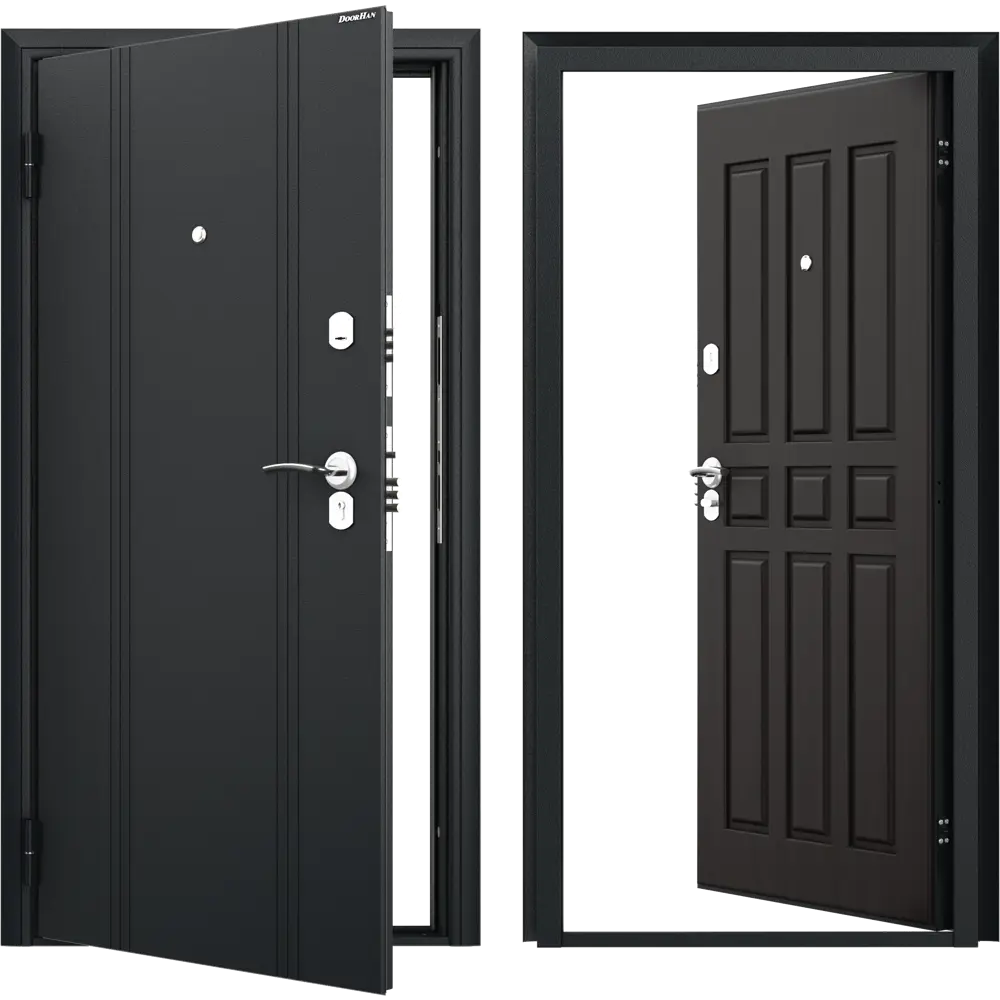 Дверь входная металлическая Оптим 98x205 см левая венге DOORHAN STLM-2188381 - Вид №1