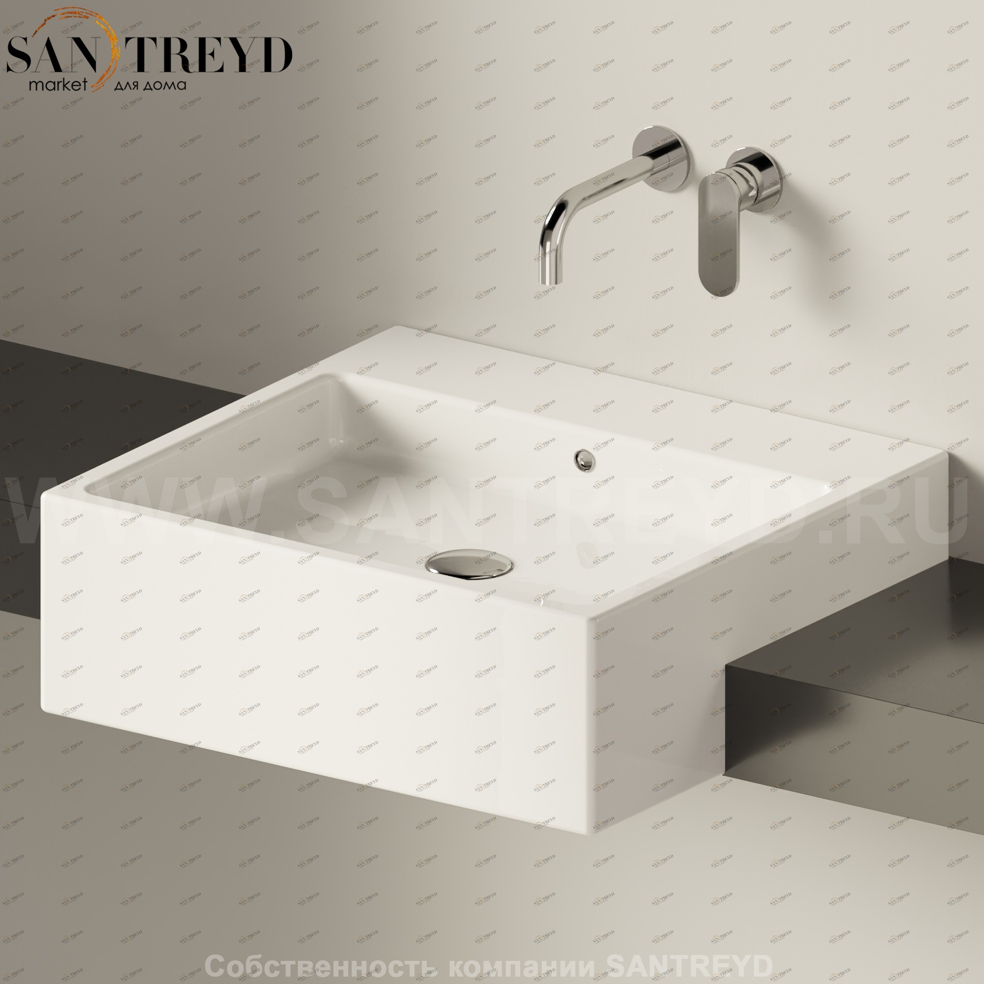 Flaminia ACQUAGRANDE Раковина консольная 60 белая 5053.9016 Ceramica Flaminia