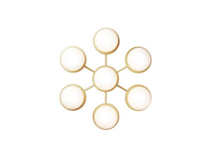 Настенный светильник / потолочный светильник из окрашенного металла и стекла