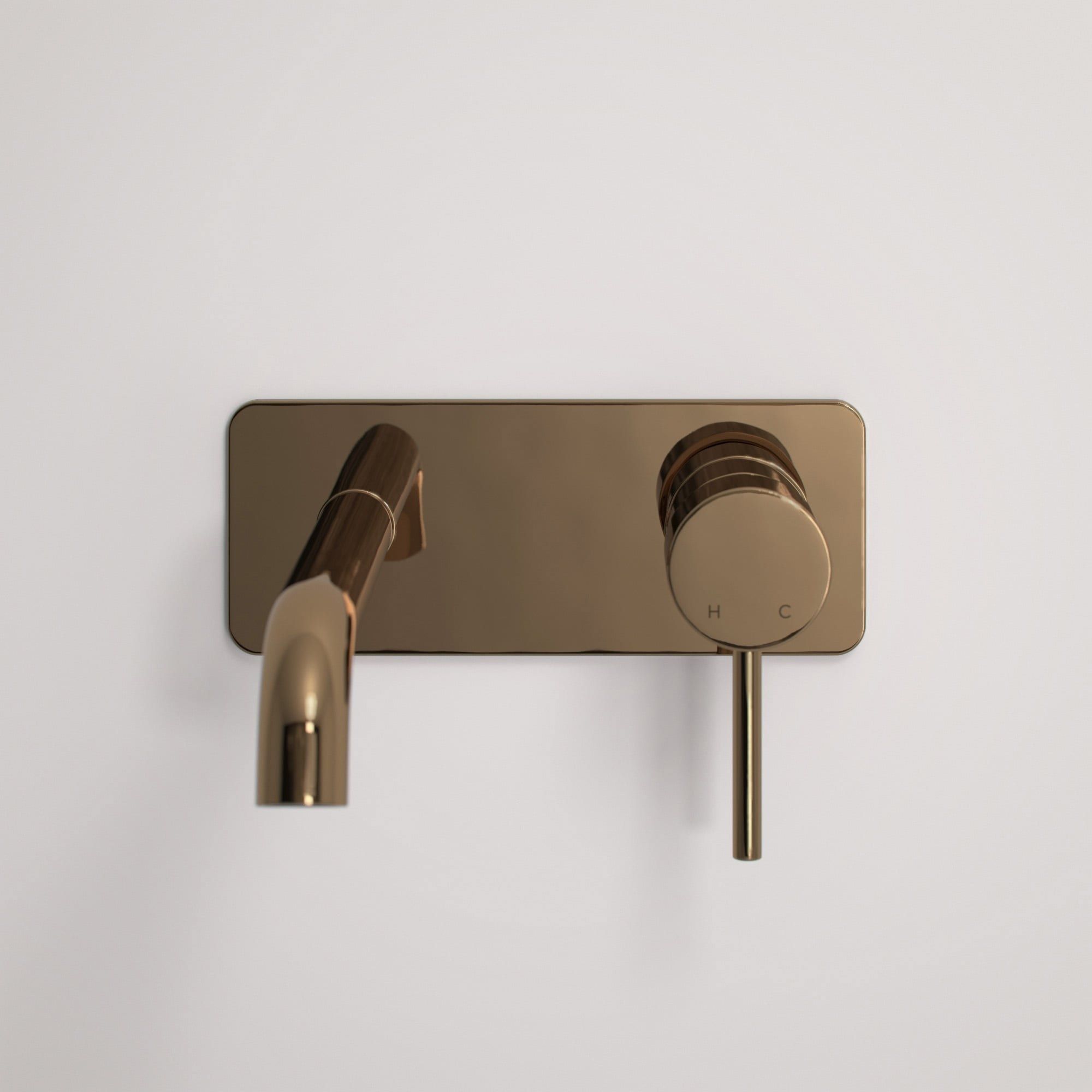 Настенный смеситель для раковины с 2 отверстиями и пластиной LUSSO Luxe ARCH-00021798 - Вид №2