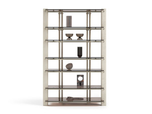 Деревянный двухсторонний книжный шкаф