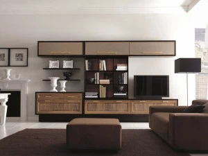 Martini Interiors Стенка для хранения из орехового дерева на заказ Convivio contemporary