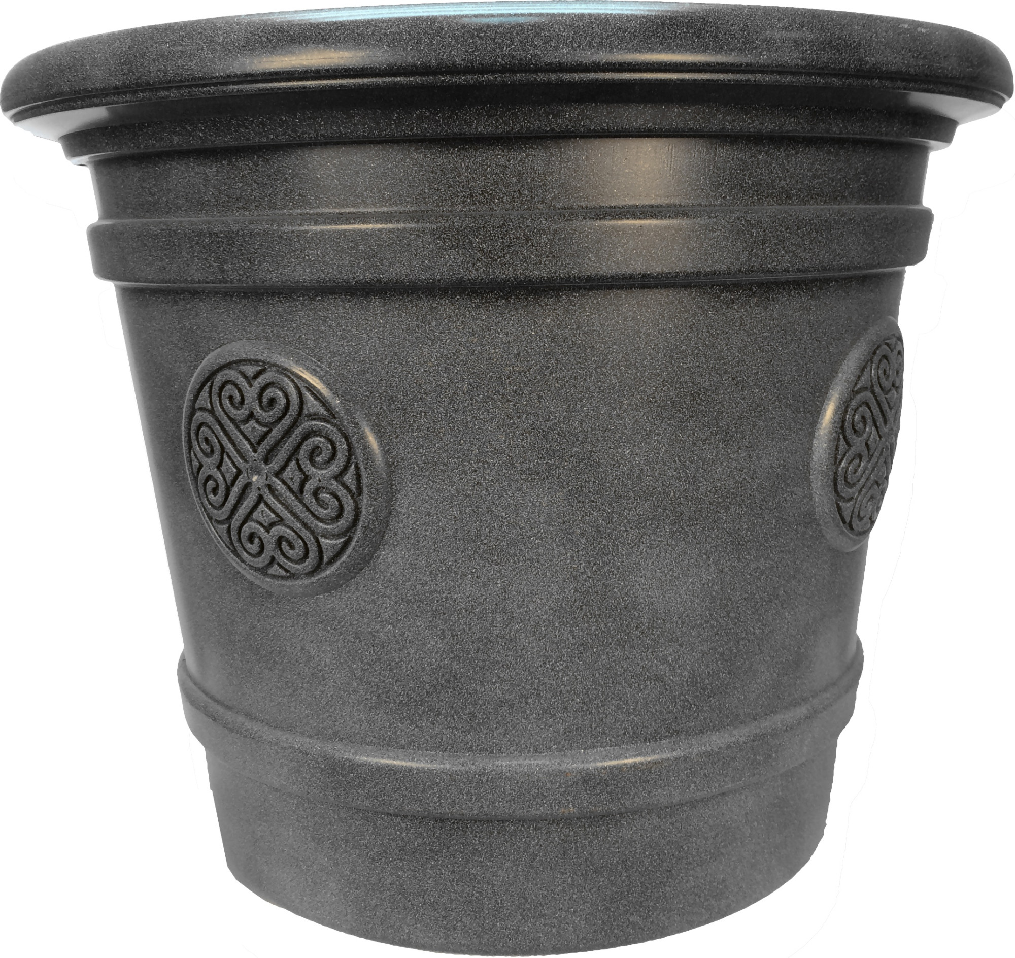 Е 80-8 Горшок-кашпо для цветов Medallion d=61 80 Л. Е80-8 Графит Цветочная коллекция 