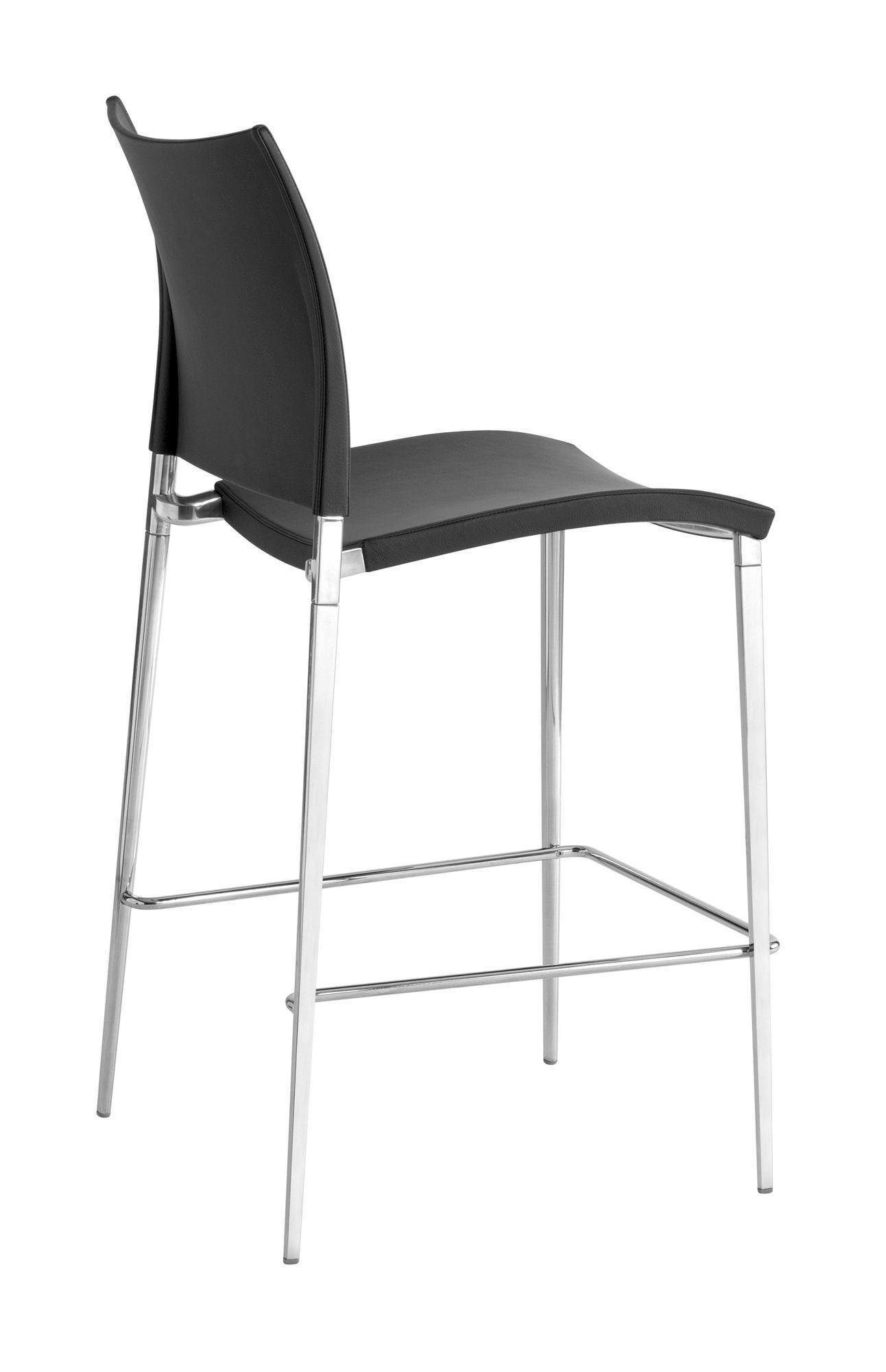 Высокий кожаный стул со спинкой Desalto песок ARCH-00005836