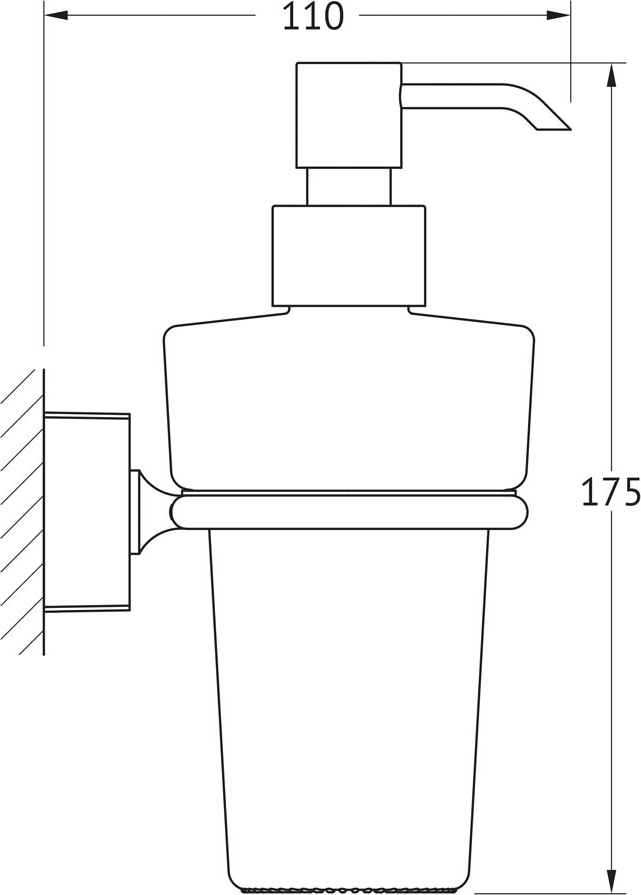 ESP 009 Держатель с дозатором жидкого мыла FBS Esperado - Вид №1