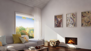 Стальной дровяной камин