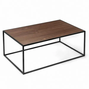 Журнальный столик прямоугольный американский орех с черными ножками 100 см London black INTELLIGENT DESIGN  260955 Орех;коричневый;черный