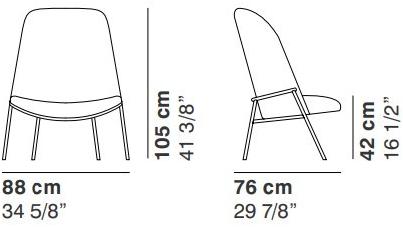 La Cividina Кресло из ткани с высокой спинкой Phar lap 1160 - Вид №8