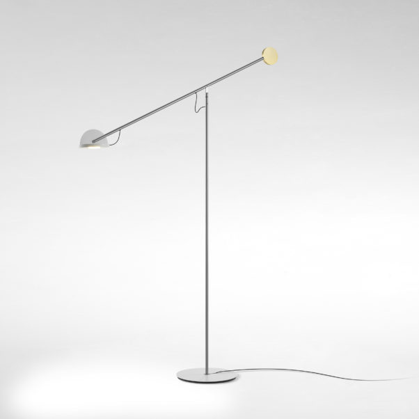 053711 Торшер P никель + бело-золотой Marset Copernica  - Вид №1
